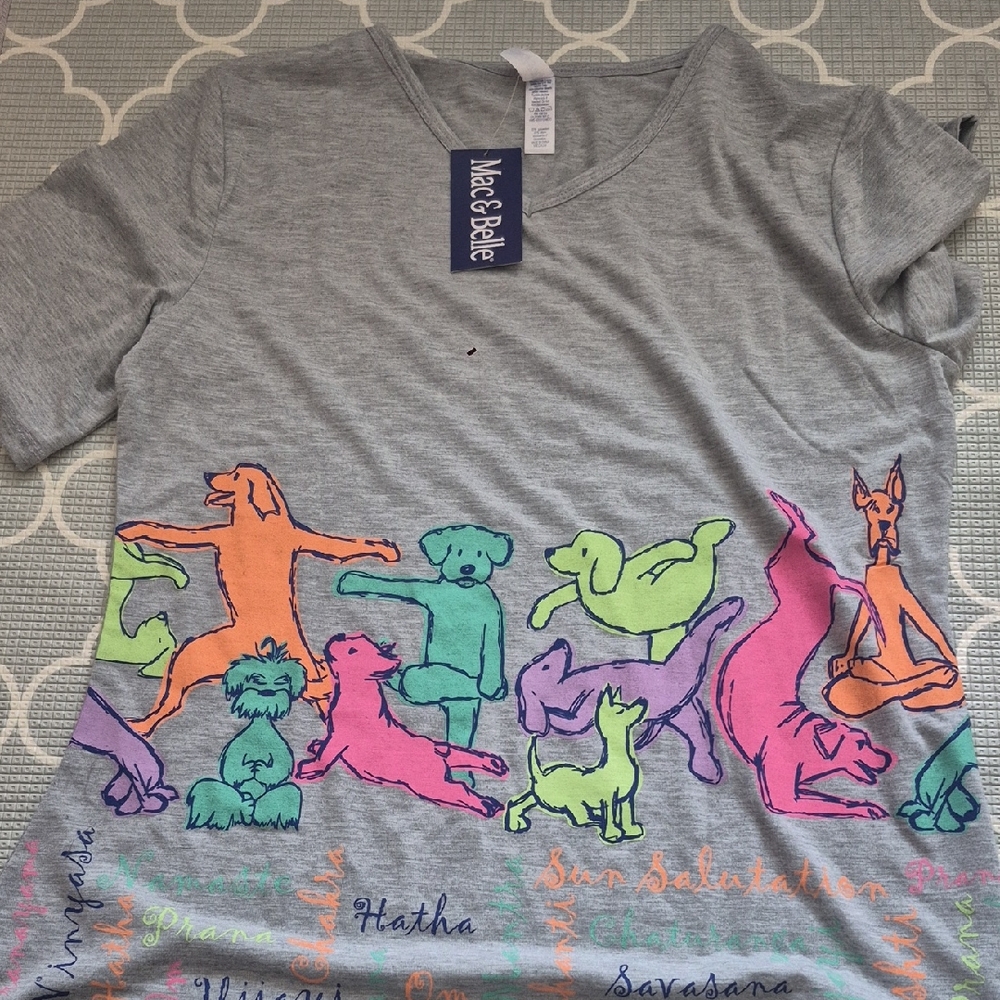 Mac & Belle Yoga Dog T-shirt